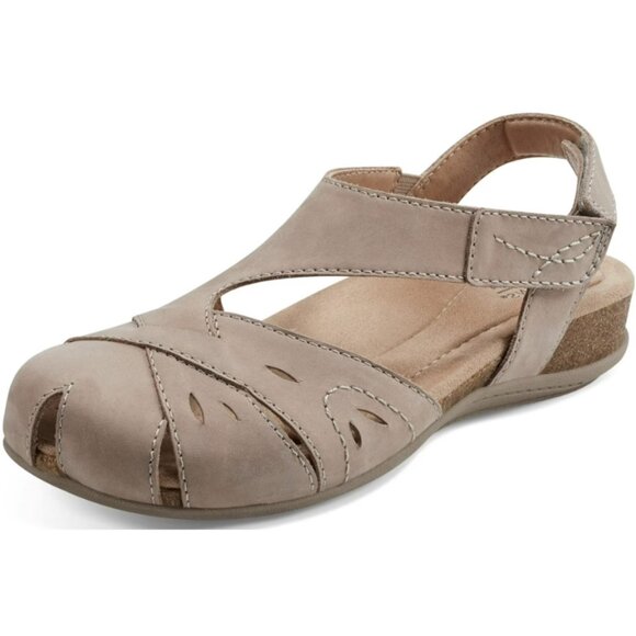 NIB Earth Origins Birdine Slingback Sandals Women’s 6.5 Coco Brown Leather Cutou - Picture 1 of 16